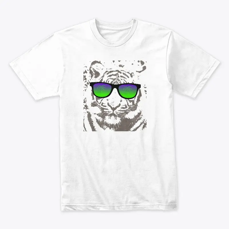 Tiger in Palm Sunglasses